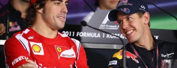 Fernando Alonso y Sebastian Vettel/ lainformacion.com/ Getty Images