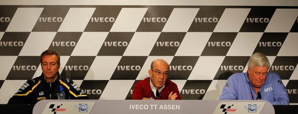 Los representantes de Dorna y del IRTA