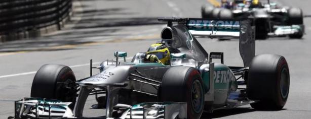 Los Mercedes en Mónaco el pasado domingo/ lainformacion.com