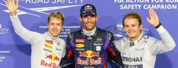 Webber, Vettel y Rosberg en Yas Marina/ lainformacion.com