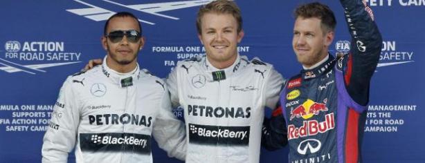 Rosberg, Hamilton y Vettel en Montmeló/ lainformacion.com