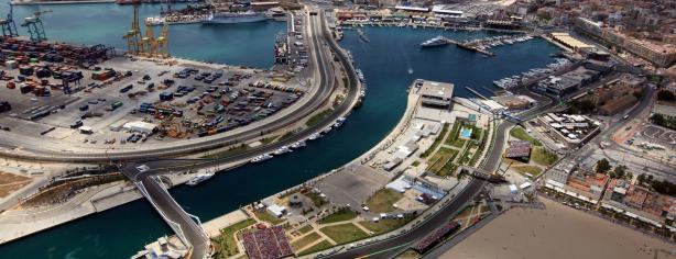 Vista aérea del Valencia Street Circuit