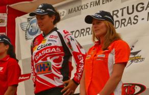 Laia Sanz en el podio final