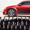 Los jugadores del Atlético de Madrid durante el acto de la entrega de los Beetle