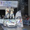 Fuster celebrando su triunfo en el Rally de la Vila Joiosa/ miguelfuster.com