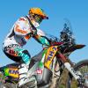 Laia Sanz entrenando para el Dakar 2014