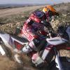 Laia Sanz durante un test con la Gas Gas del Dakar