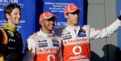 Lewis Hamilton, Jenson Button y Roamin Grosjean/ lainformacion.com/ EFE