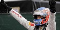 Jenson Button celebra su victoria en el GP de Canadá 2011/ lainformacion.com