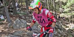 Laia Sanz durante el GP de Andorra de Trial