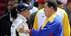 Hugo Chávez y Pastor Maldonado/ AFP