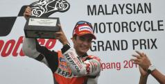 Dani Pedrosa celebra su triunfo en Malasia