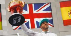 Lewis Hamilton en el podio/ lainformacion.com