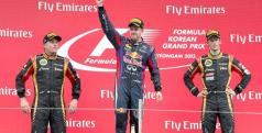 Vettel, Raikkonen y Grosjean en el podio de Korea/ lainformacion.com