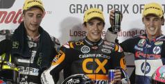 Marc Márquez y Pol Espargaró en el podio