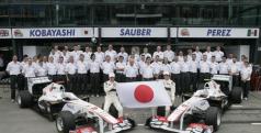 El equipo Sauber muestra su apoyo a Japón