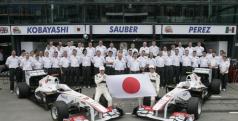 El equipo Sauber muestra su apoyo a Japón