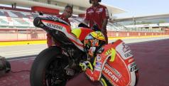 Valentino Rossi con la Ducati Desmosedici GP12