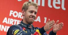 Sebastian Vettel en el podio del GP de India/ lainformacion.com