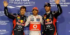 Lewis Hamiton, Mark Webber y Sebastian Vettel/ F1